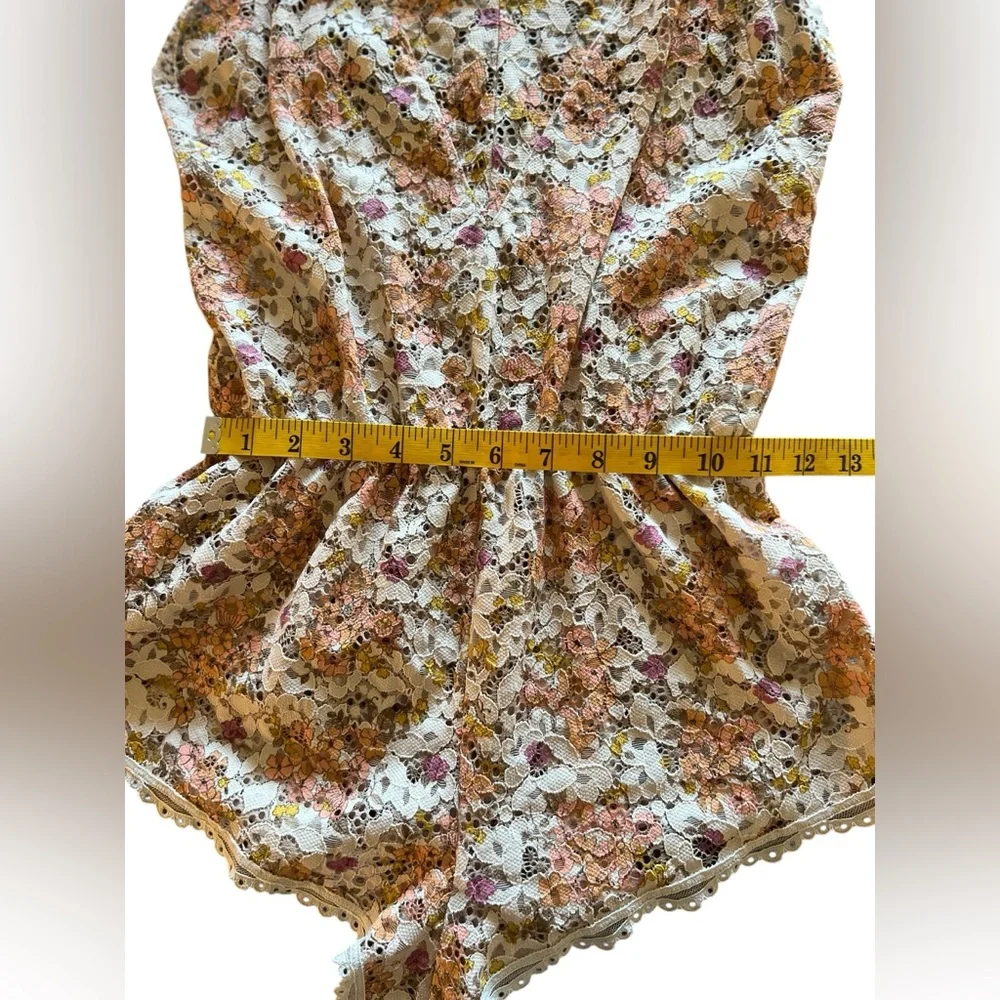 Victoria Secret Crochet Floral Lace Coverup Romper Size XS